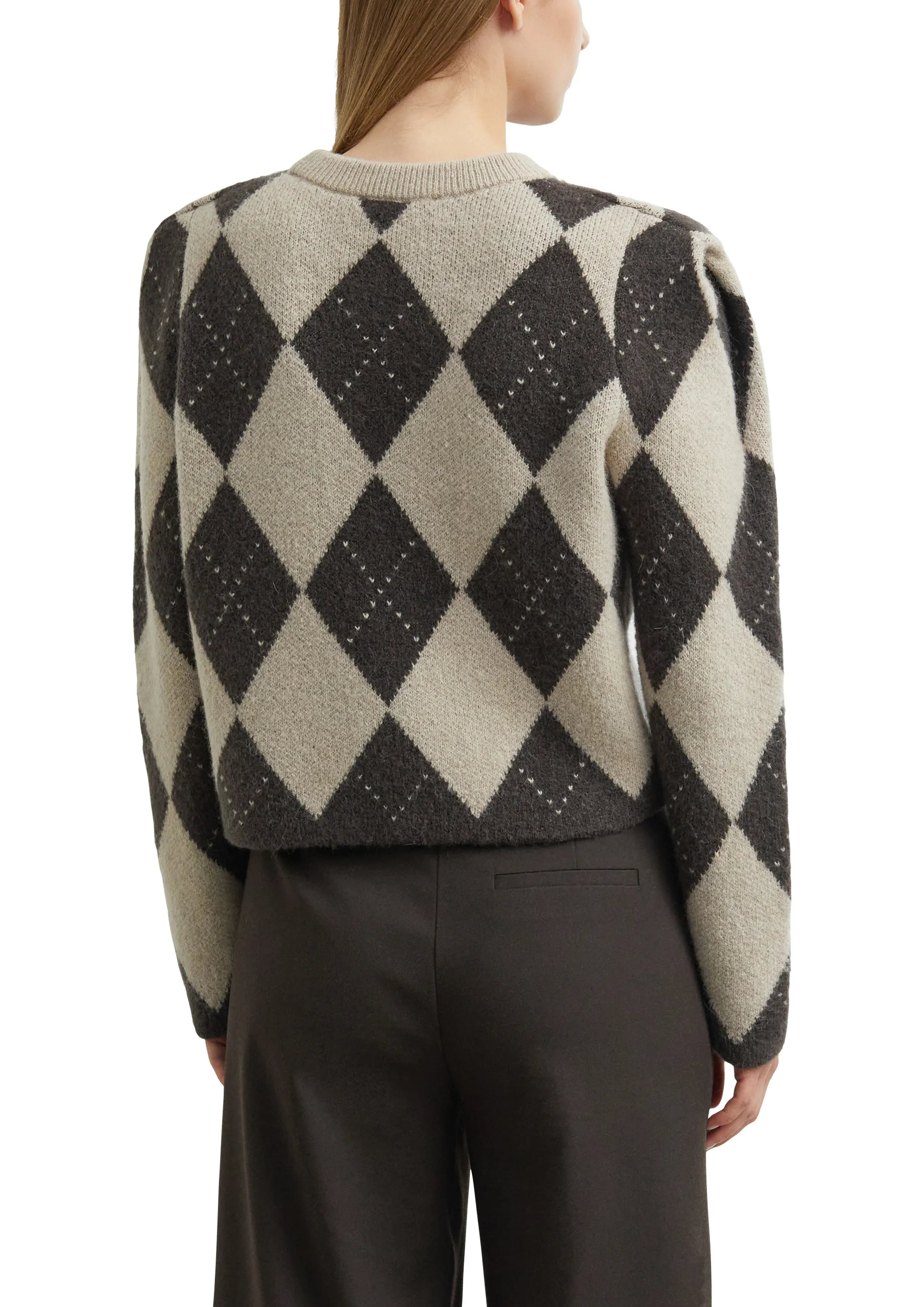 Strickpullover mit Rautenmuster