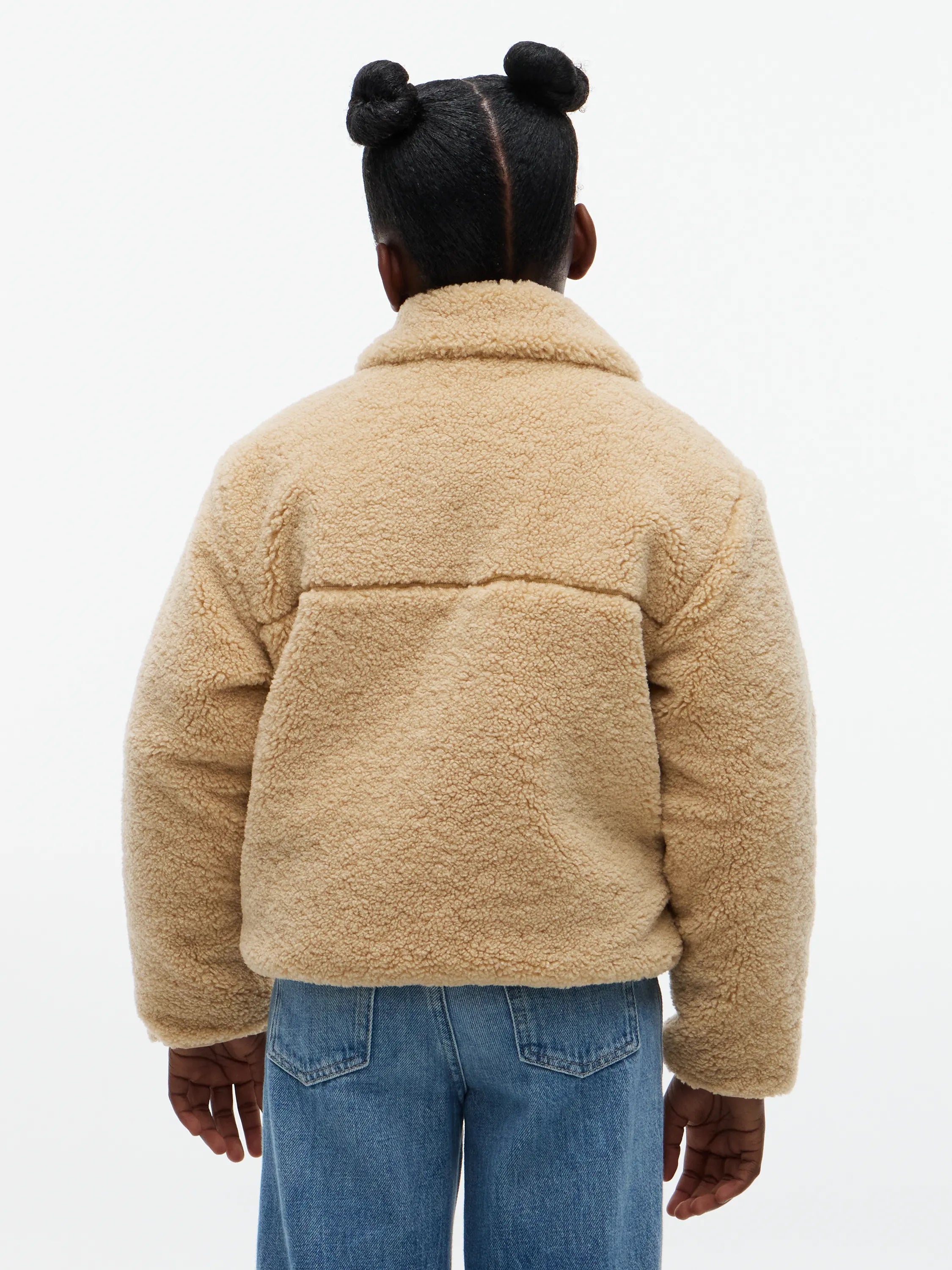 Fleecejacke mit aufliegendem Kragen