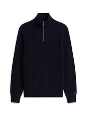 Strickpullover mit Quarter Zip