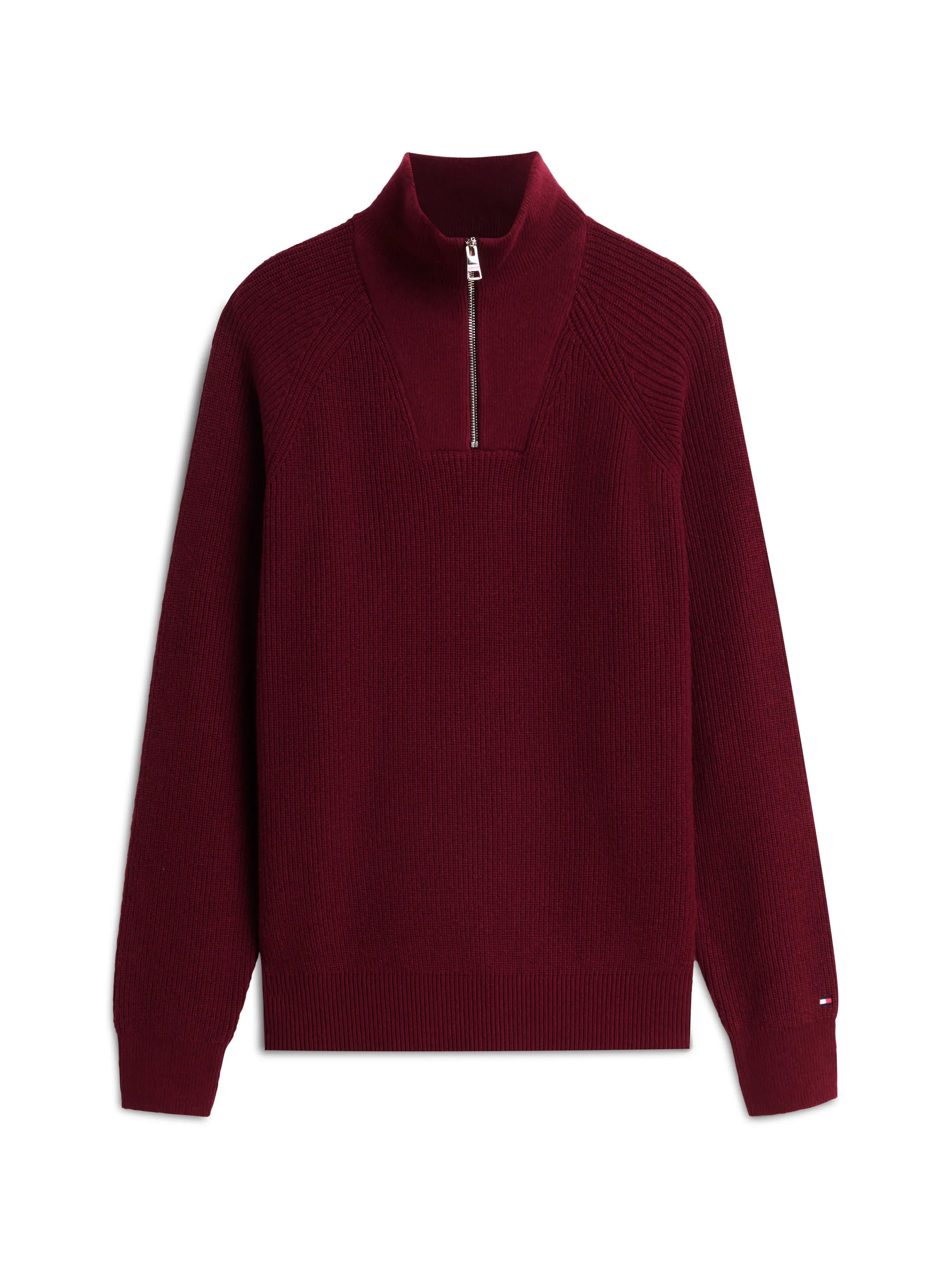 Strickpullover mit Quarter Zip