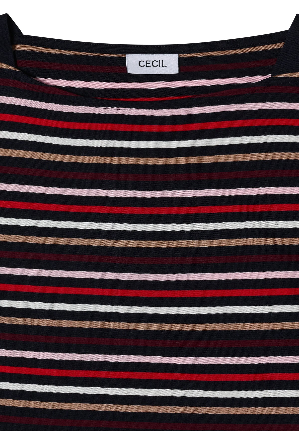 3/4-Arm Shirt mit Boat Neck