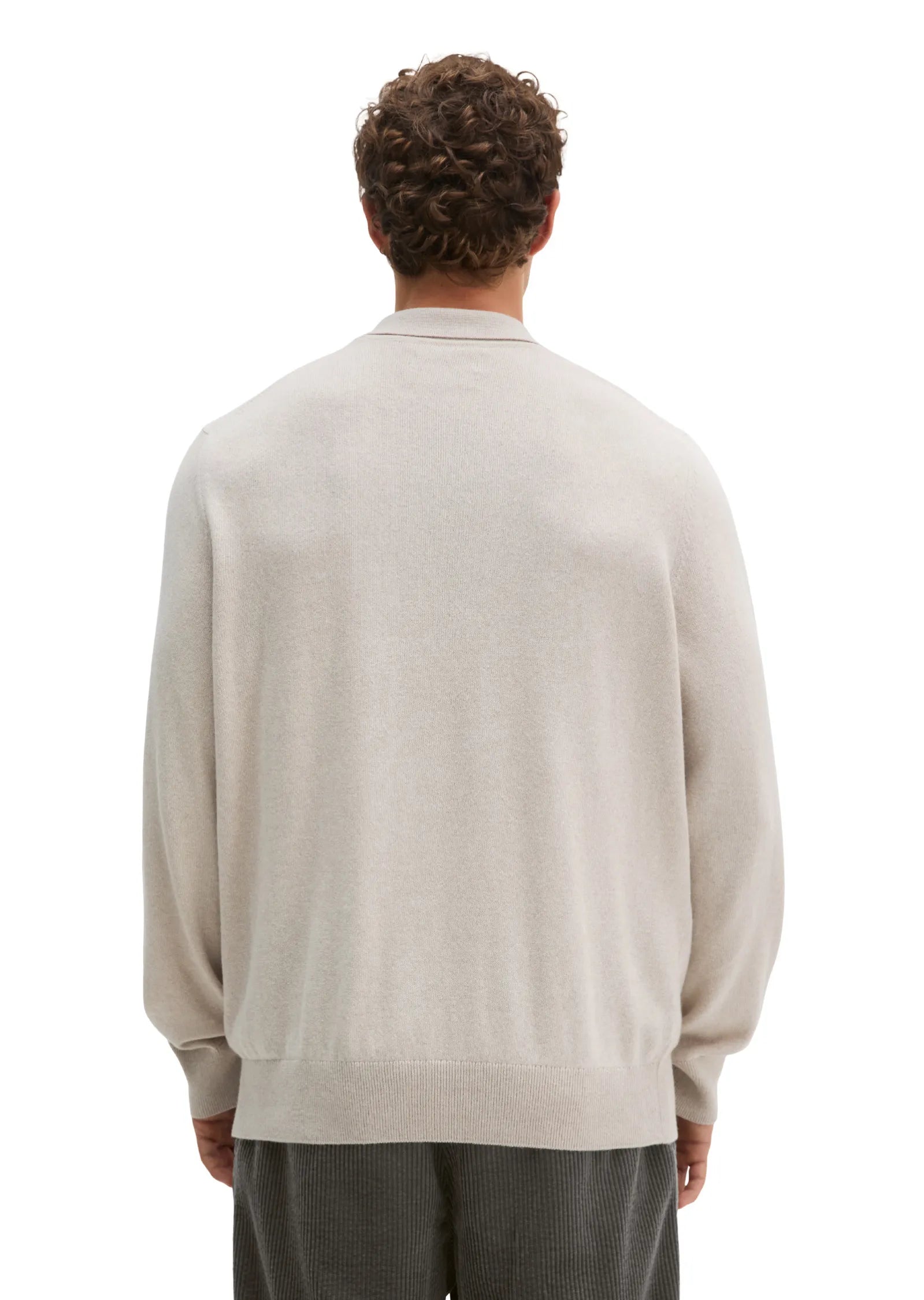 Strick-Poloshirt aus Schurwoll-Mix