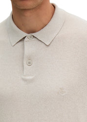 Strick-Poloshirt aus Schurwoll-Mix