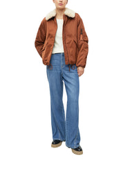 Bomberjacke mit Kunstfellkragen