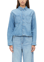 Jeansbluse aus Baumwolle