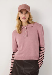 Strickpolo aus Viskosemix