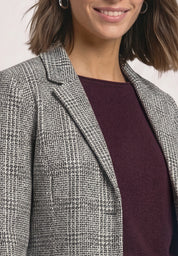 Blazer mit Karomuster und Knöpfen