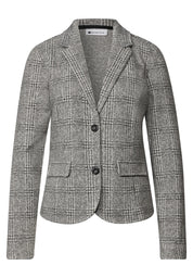 Blazer mit Karomuster und Knöpfen