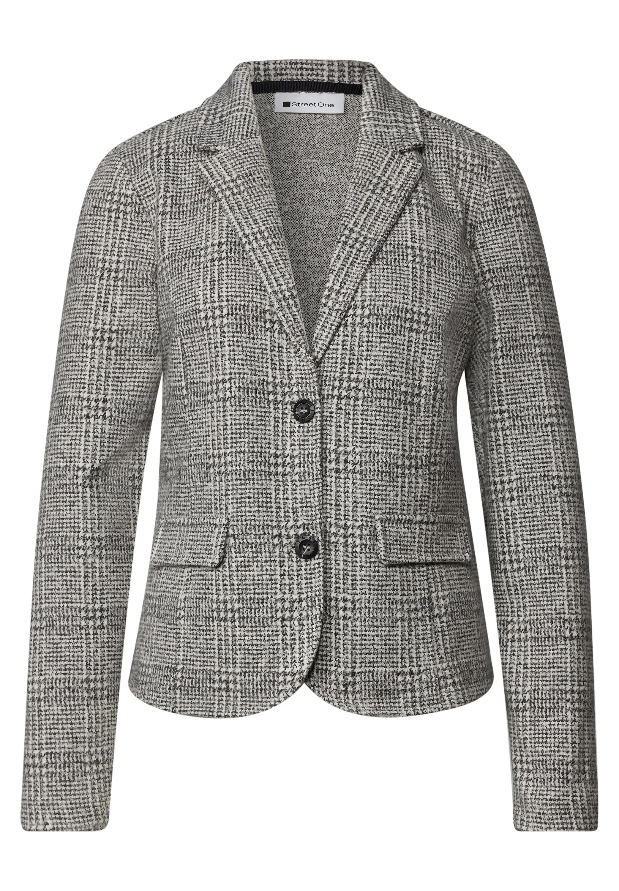 Blazer mit Karomuster und Knöpfen