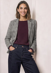 Blazer mit Karomuster und Knöpfen