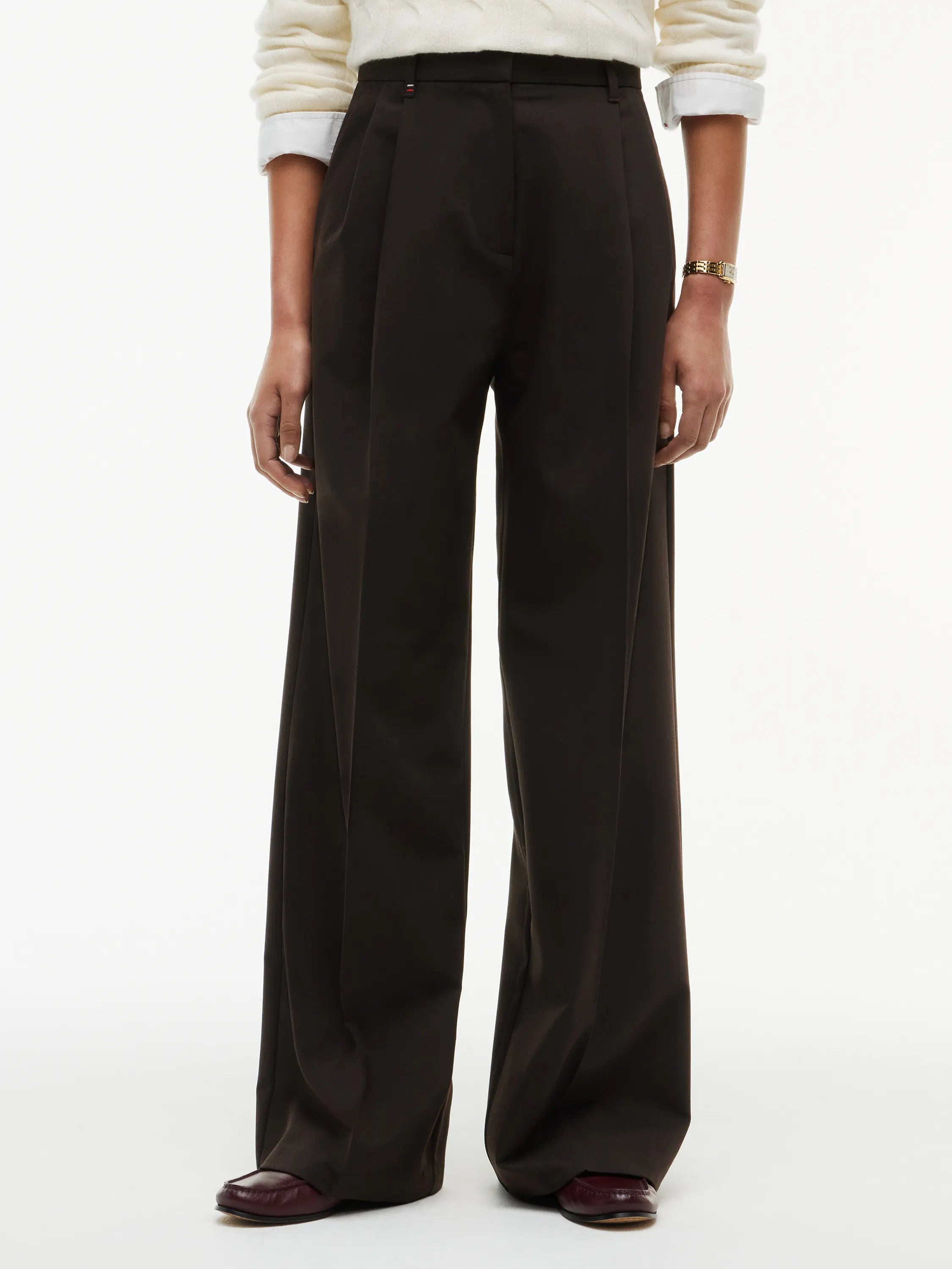 Bundfaltenhose Wide Leg