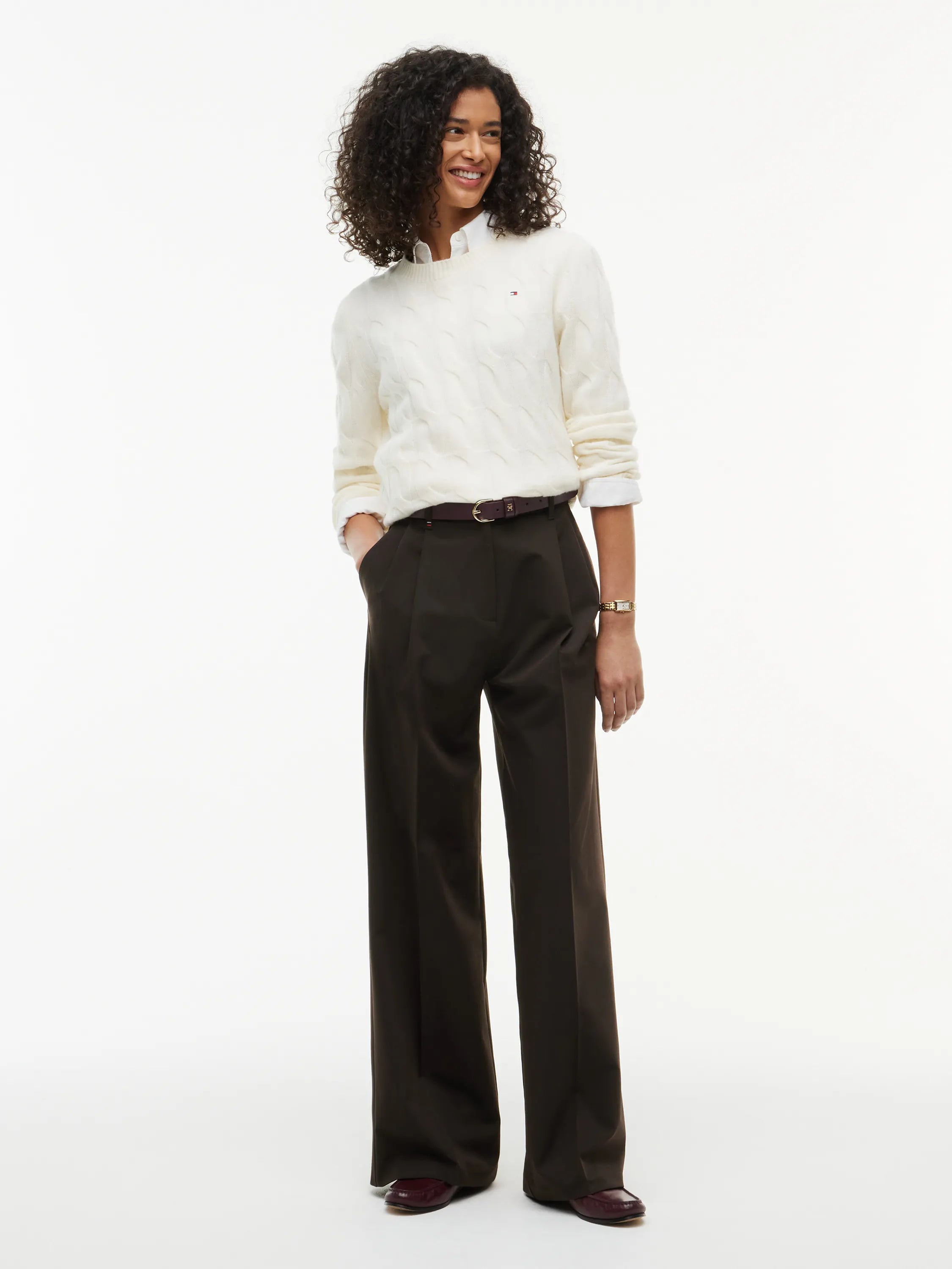 Bundfaltenhose Wide Leg