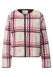 Karierte Teddy-Jacke