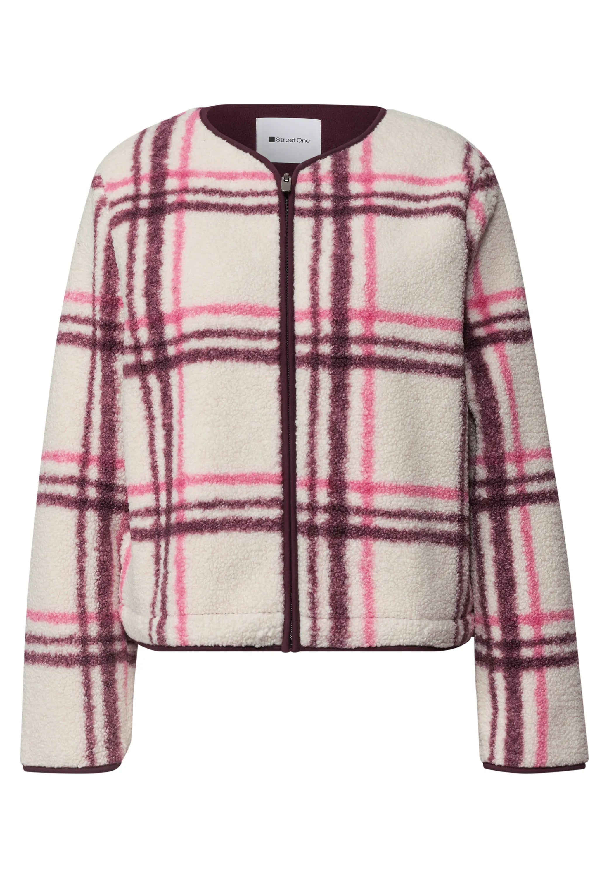 Karierte Teddy-Jacke