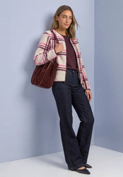 Karierte Teddy-Jacke