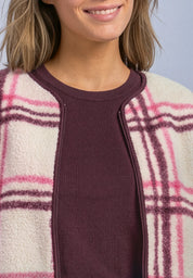 Karierte Teddy-Jacke