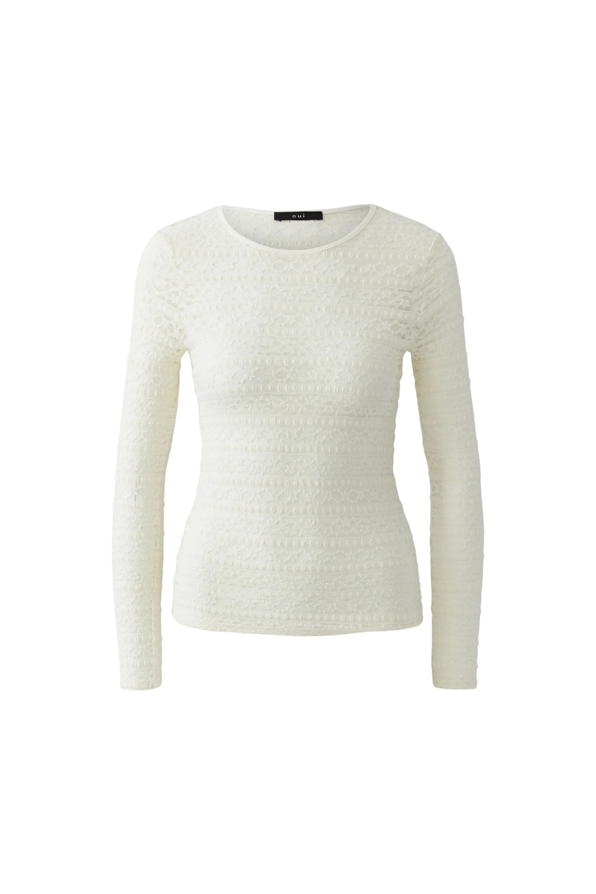 Langarmshirt aus Spitze