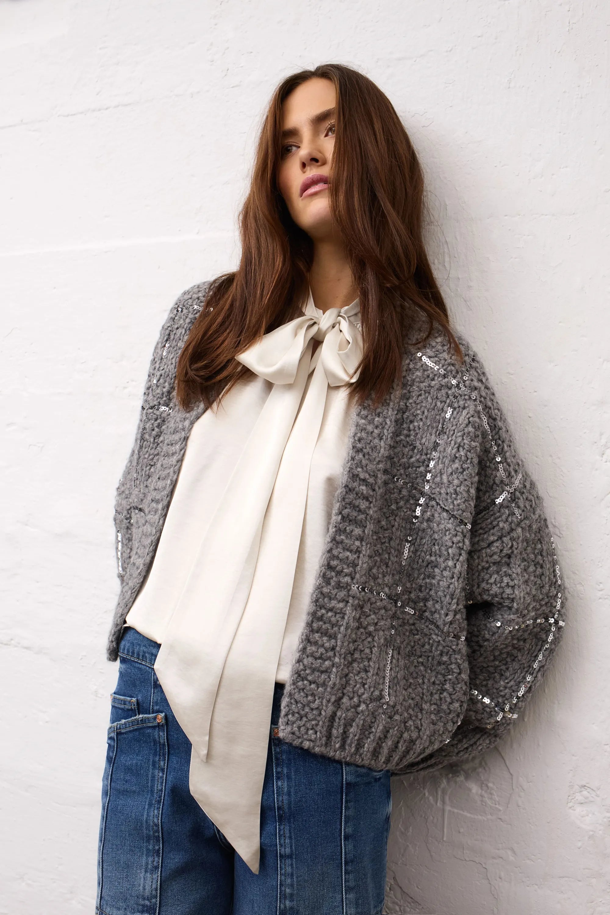 Strickjacke aus Wollmix