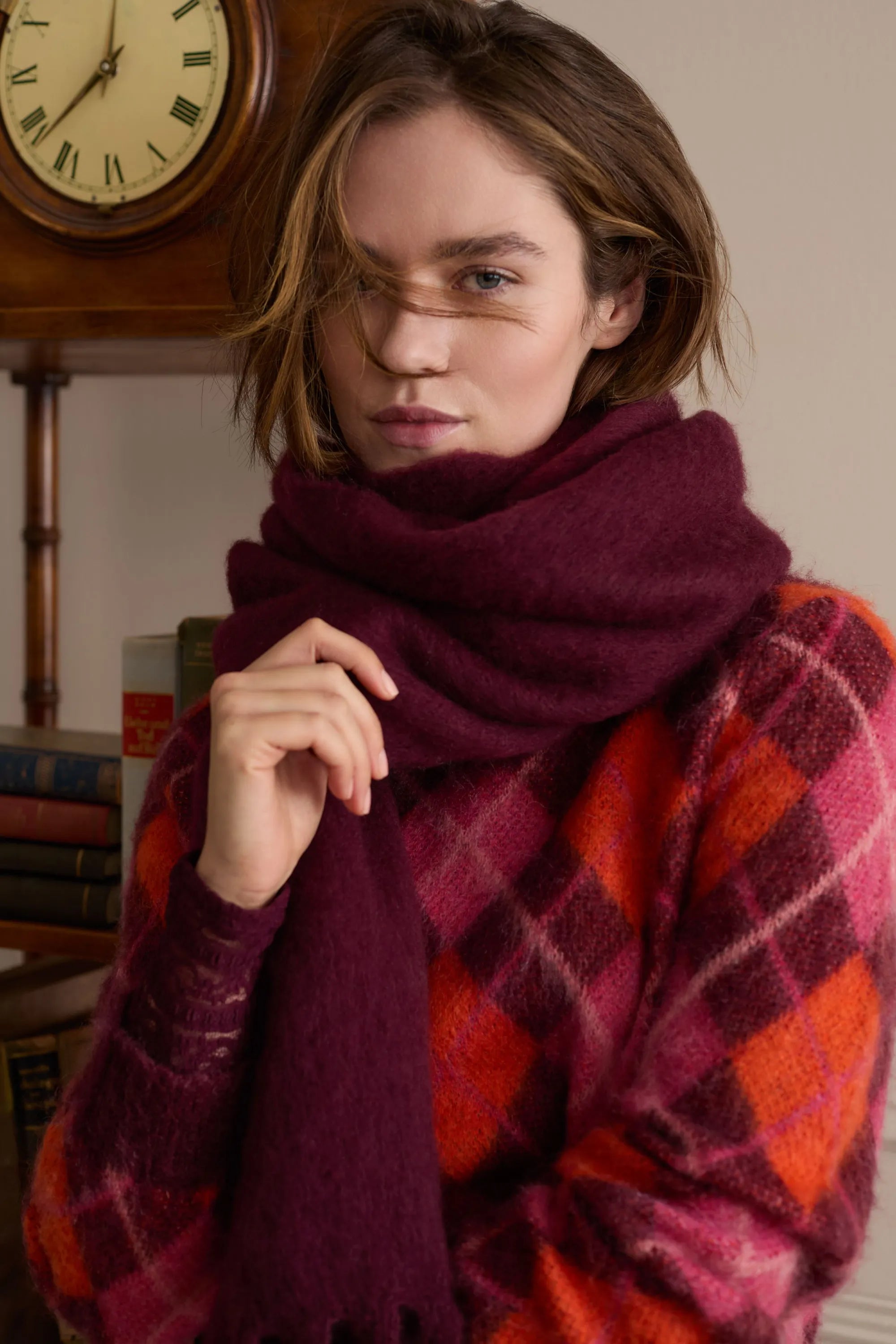 Strickpullover mit Rautenmuster