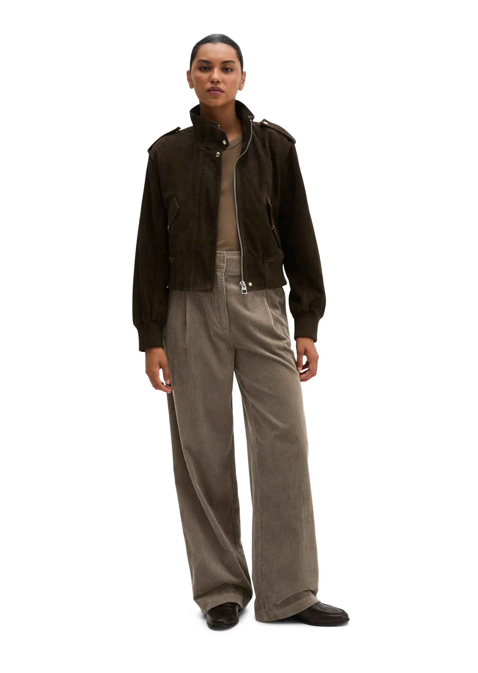 Lederblouson Regular Fit