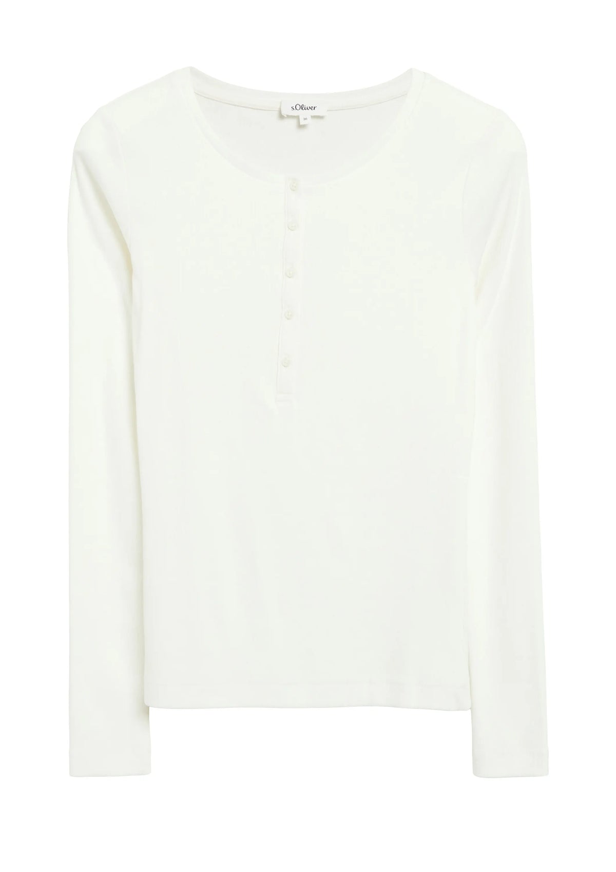 Langarmshirt mit Knopfleiste