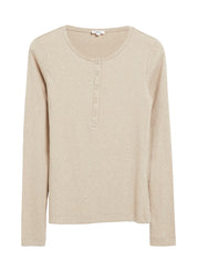 Langarmshirt mit Knopfleiste