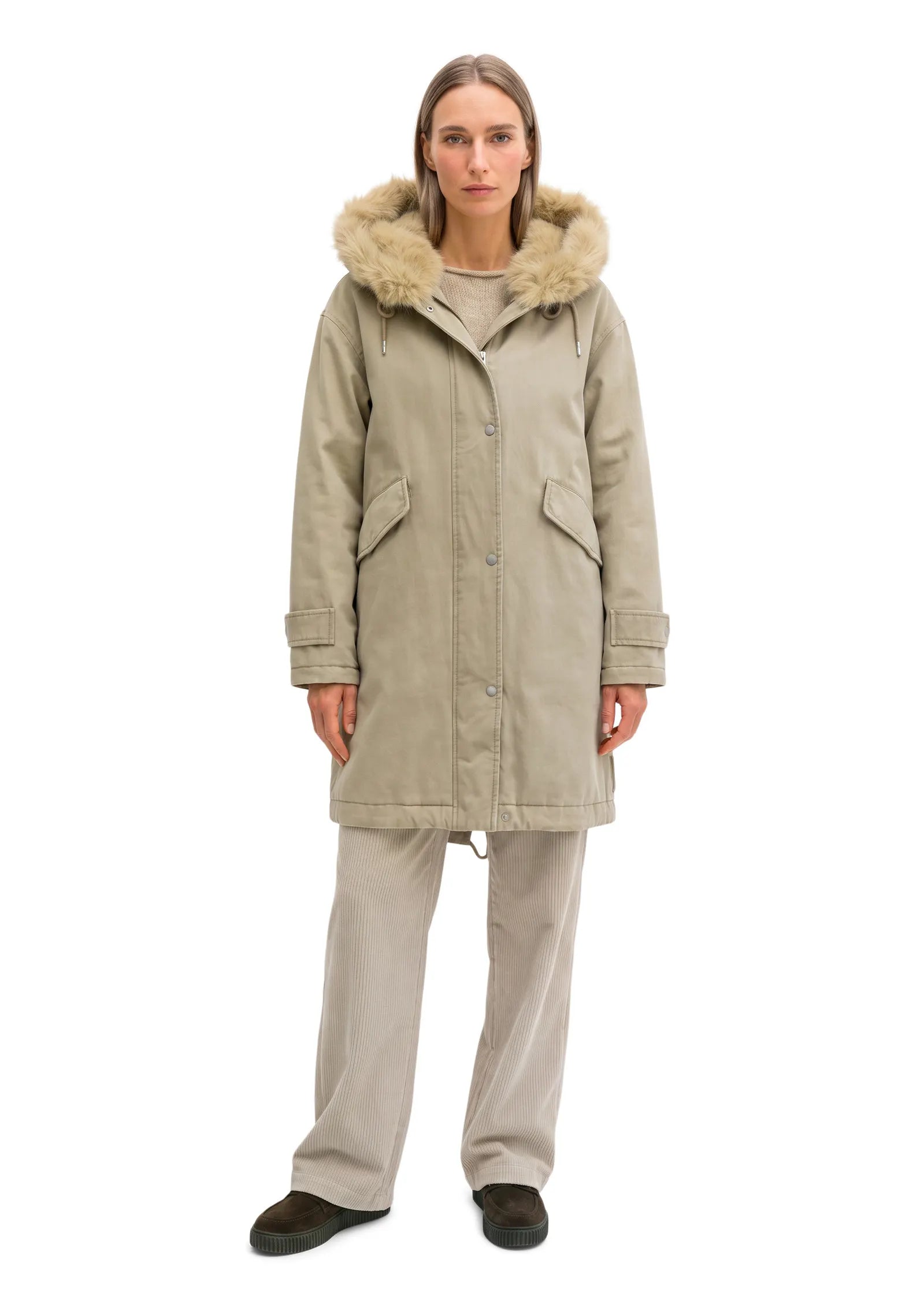 Baumwoll-Parka mit Kapuze