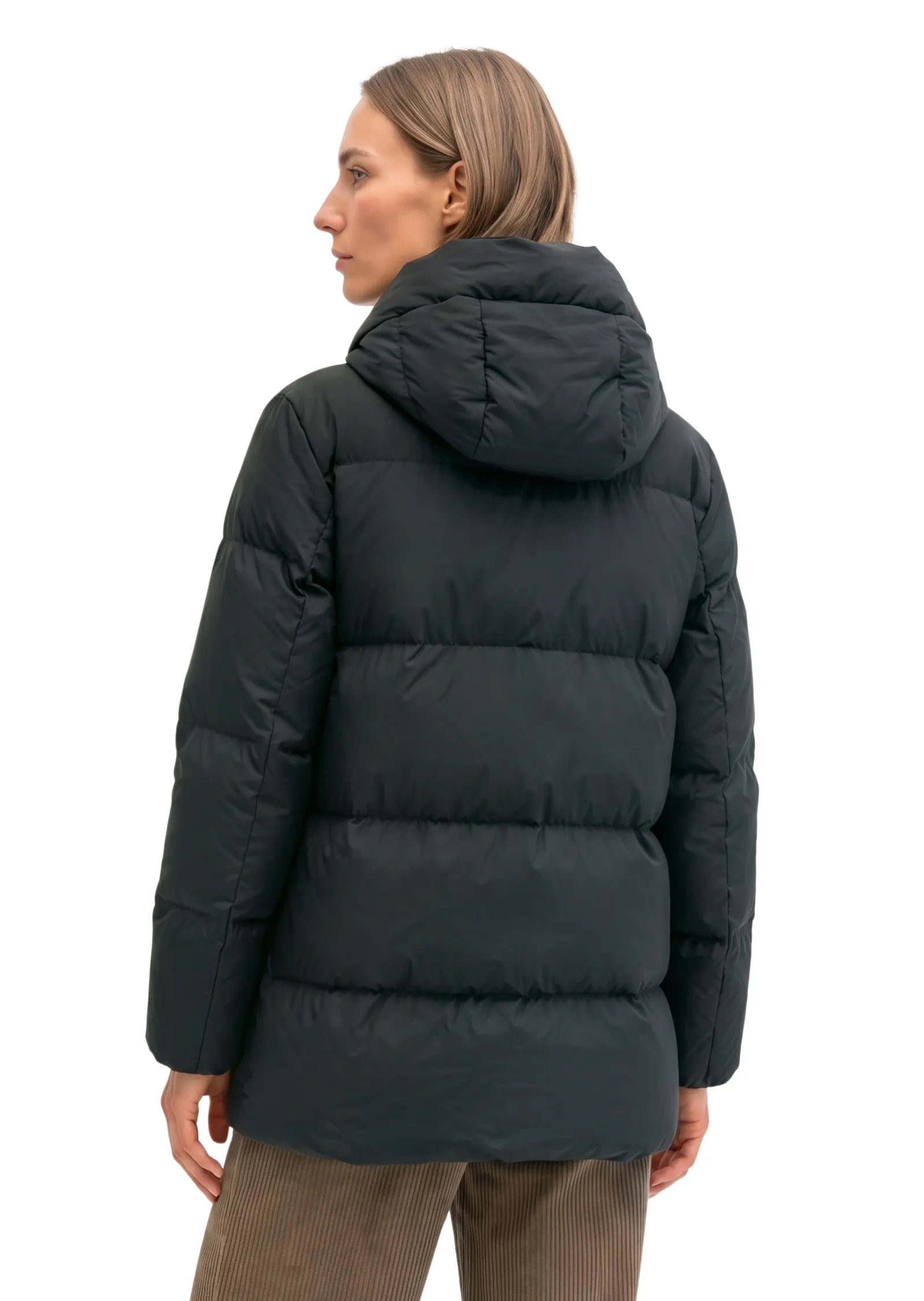 Puffer-Daunenjacke mit Kapuze