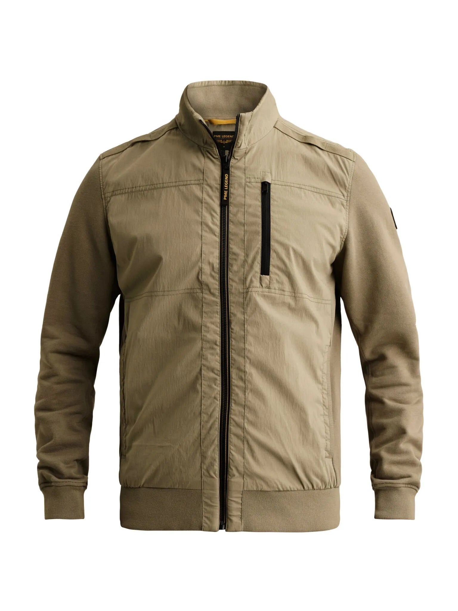 Hybrid-Jacke mit Baumwoll-Nylon-Mix