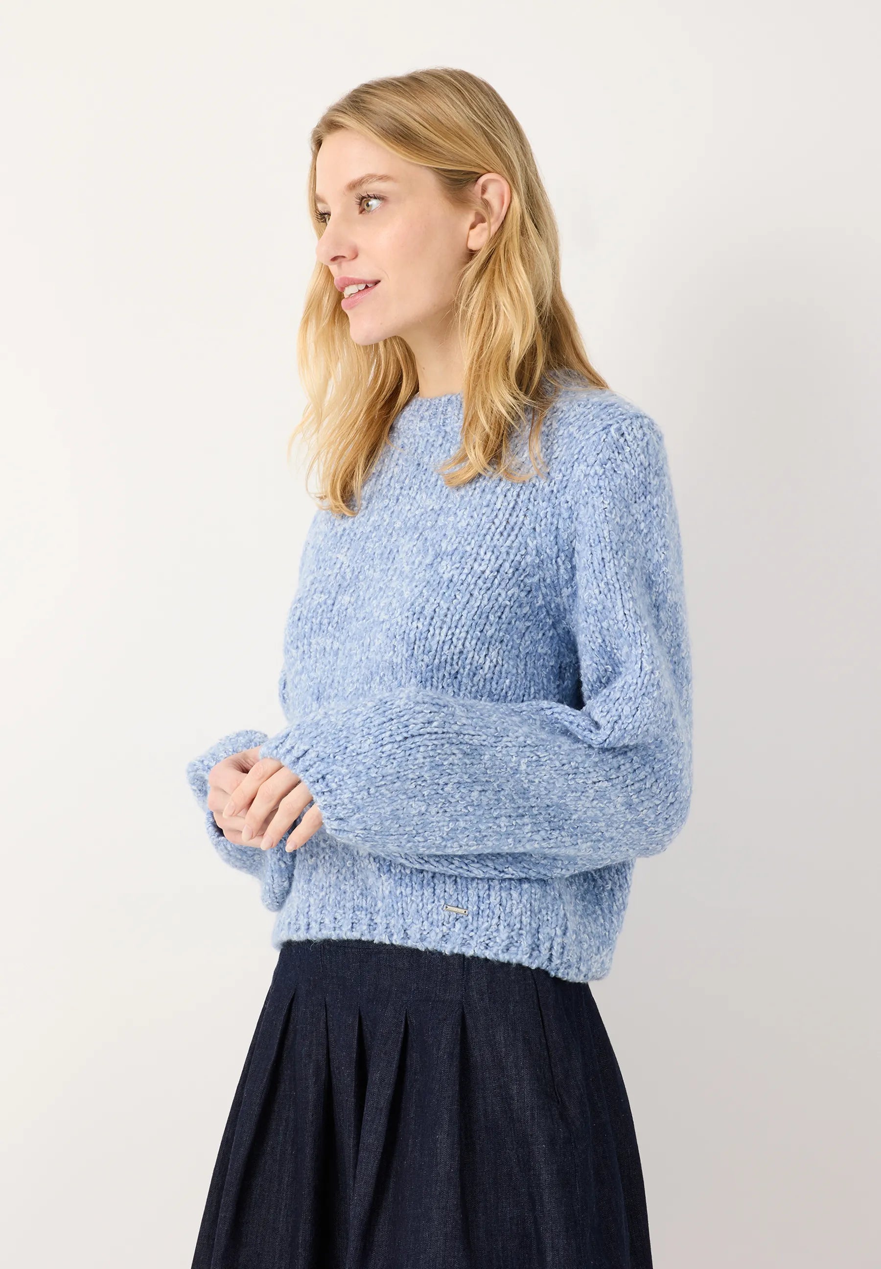 Strickpullover mit weiten Ärmeln