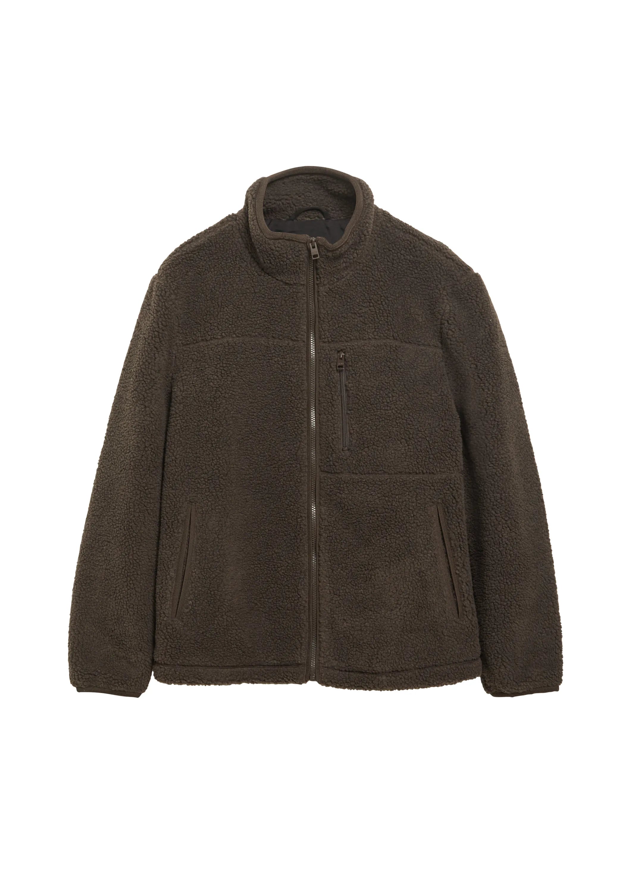 Fleecejacke mit Stehkragen