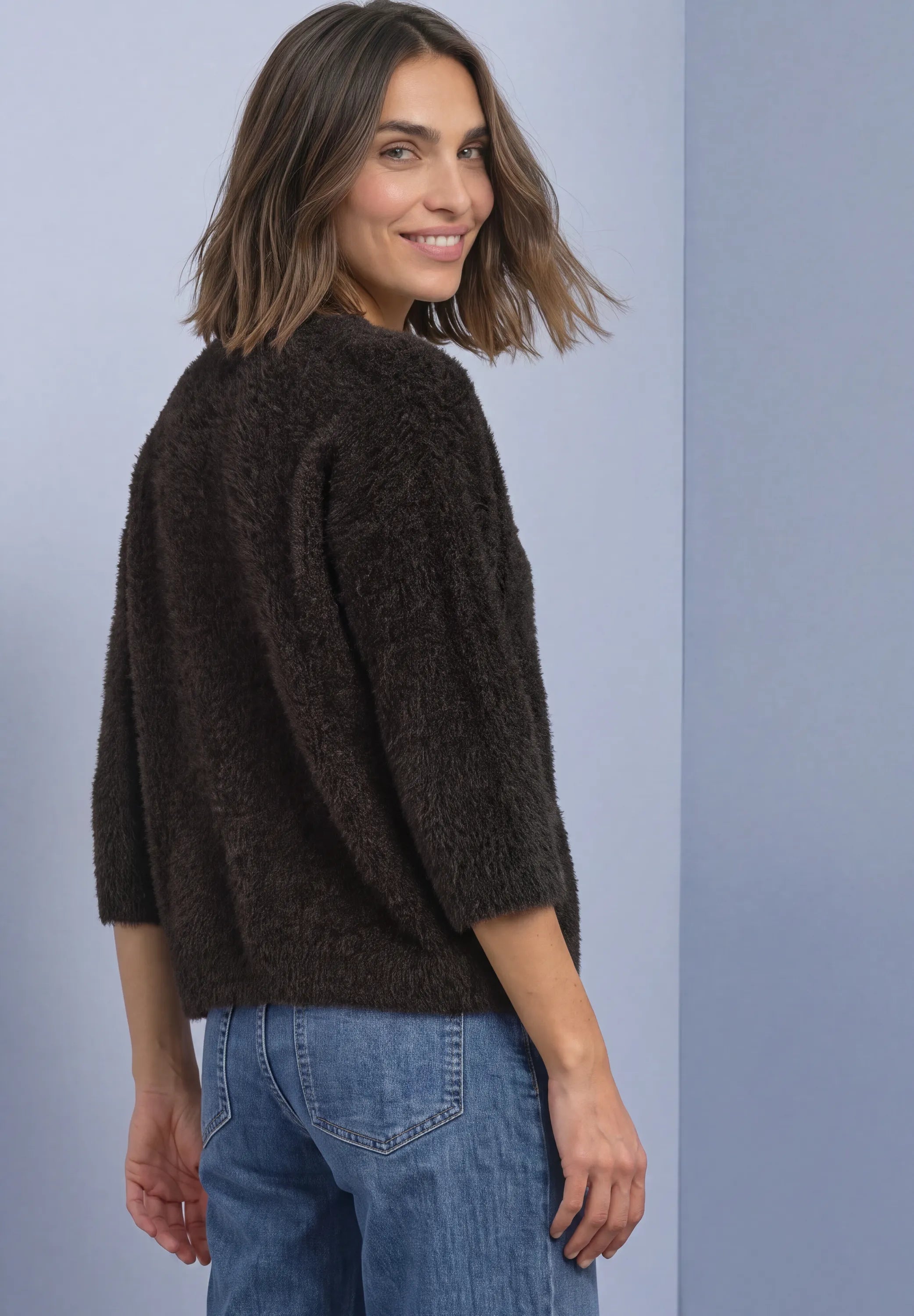 Strickcardigan aus Baumwollmix