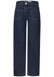 Jeans mit Patch-Taschen Wide Leg