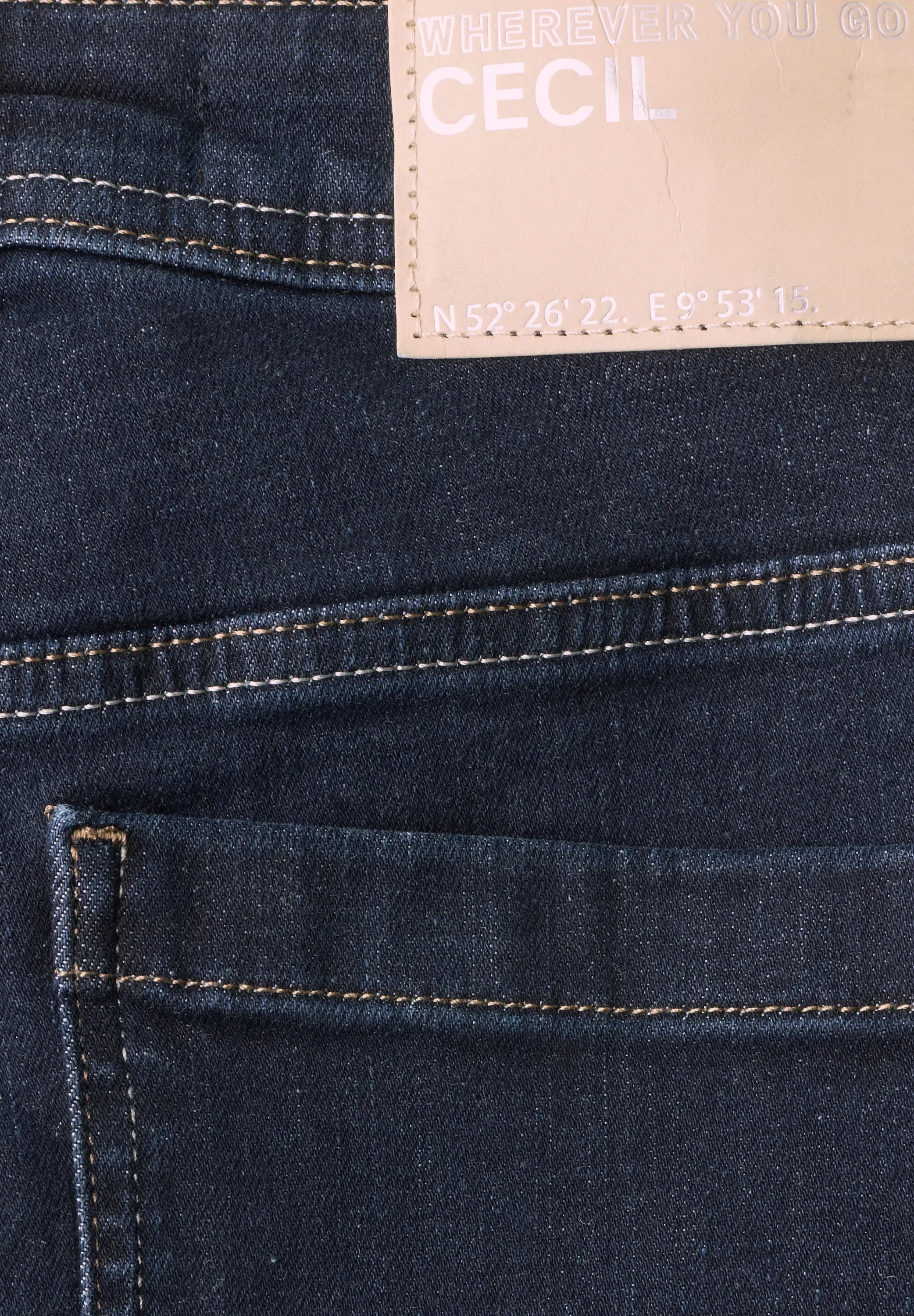 Jeans mit Patch-Taschen Wide Leg
