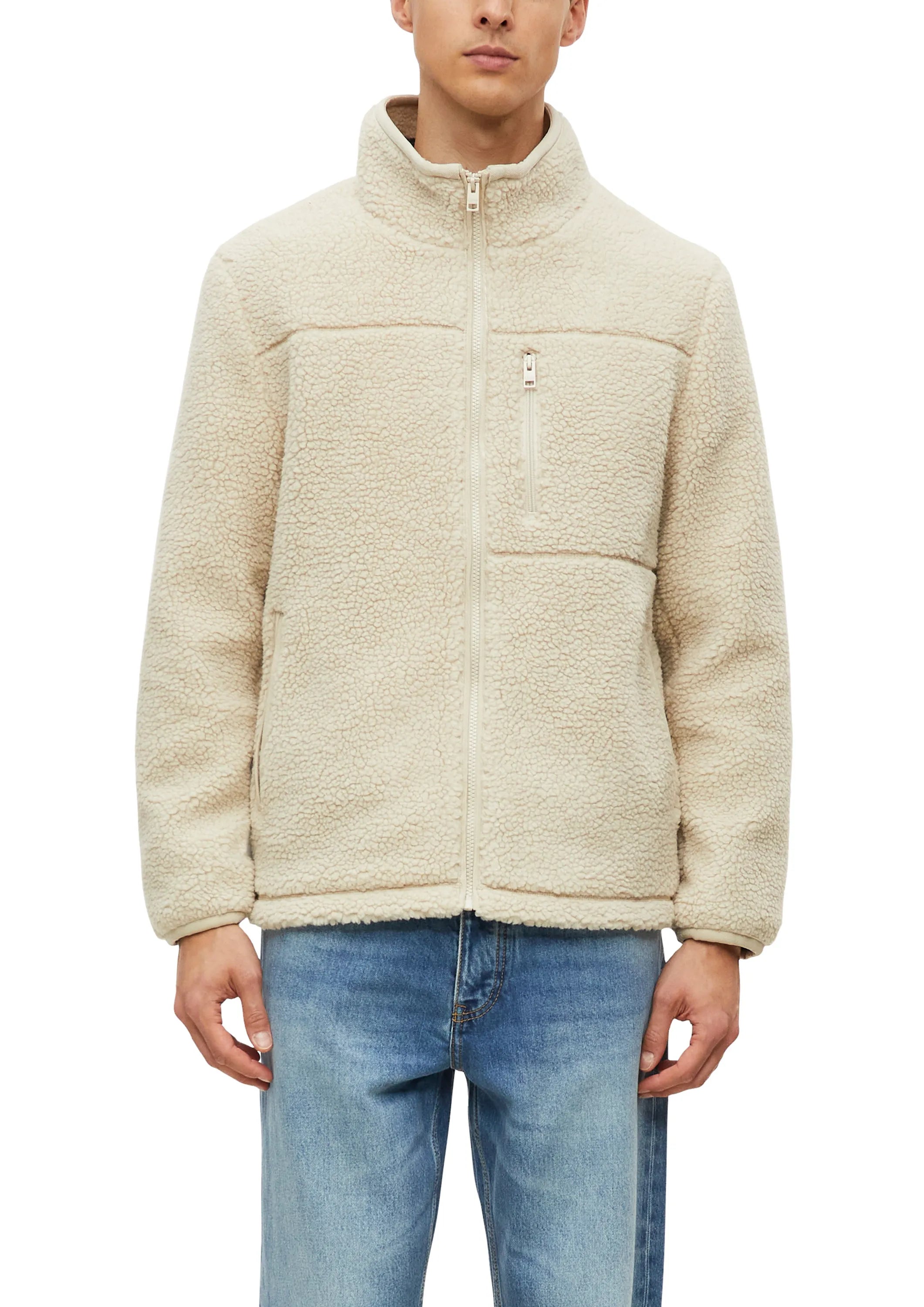 Fleecejacke mit Stehkragen