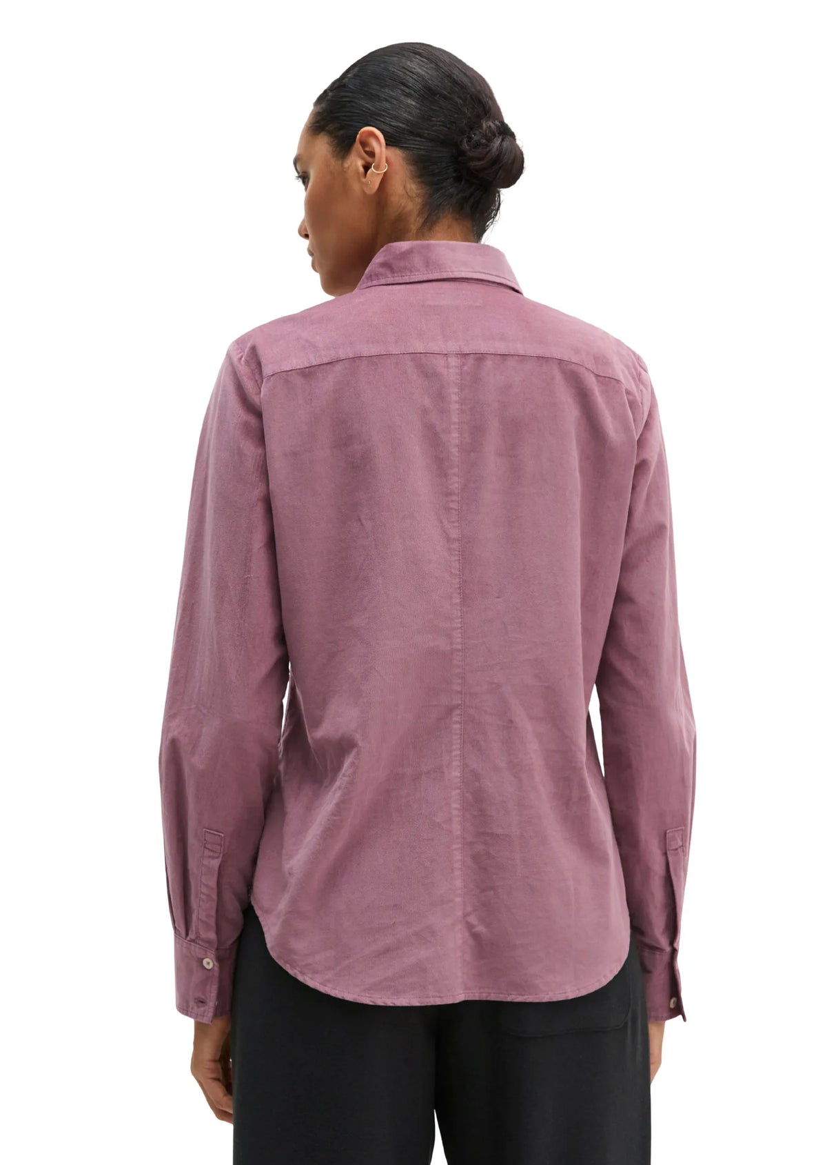 Samtbluse Slim Fit