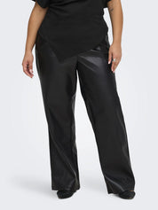 Hose CARLESA Straight Leg aus Kunstleder