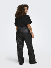 Hose CARLESA Straight Leg aus Kunstleder