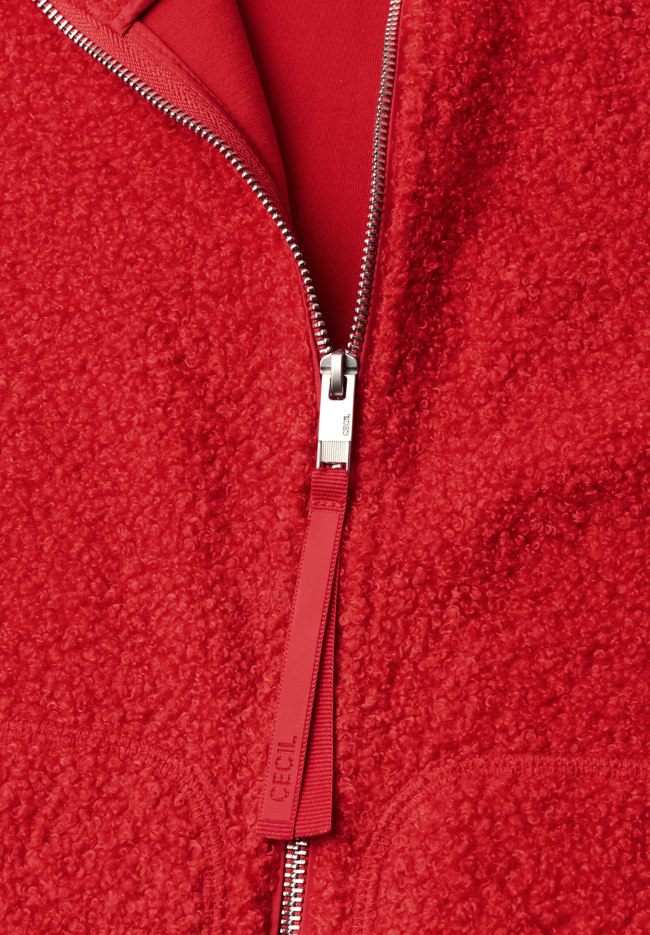 Fleecejacke mit Teddy-Optik