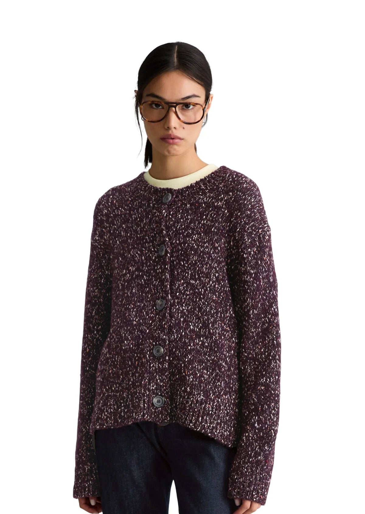 Tweed-Cardigan Relaxed Fit