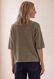 Strickshirt mit Perlen