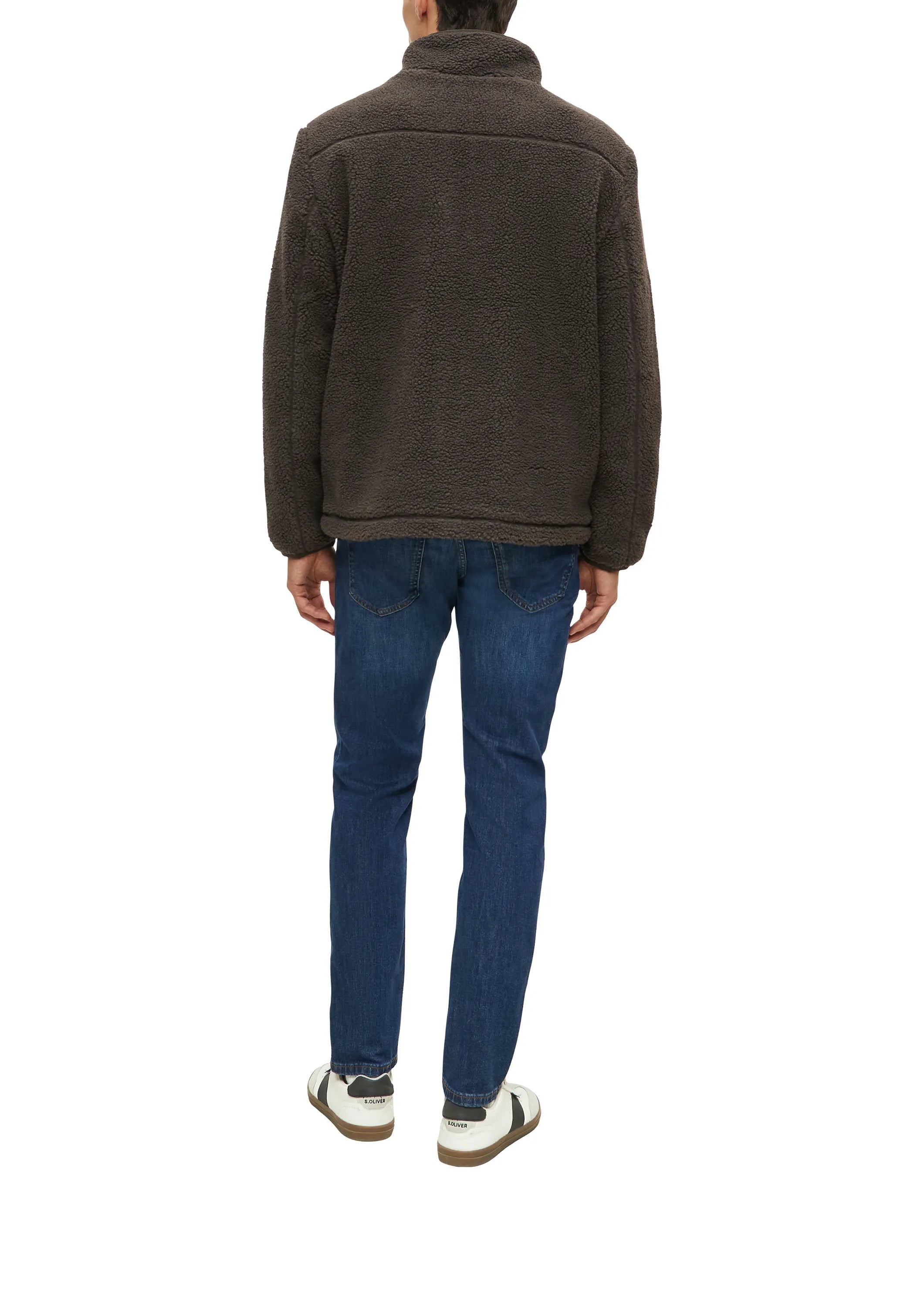Fleecejacke mit Stehkragen