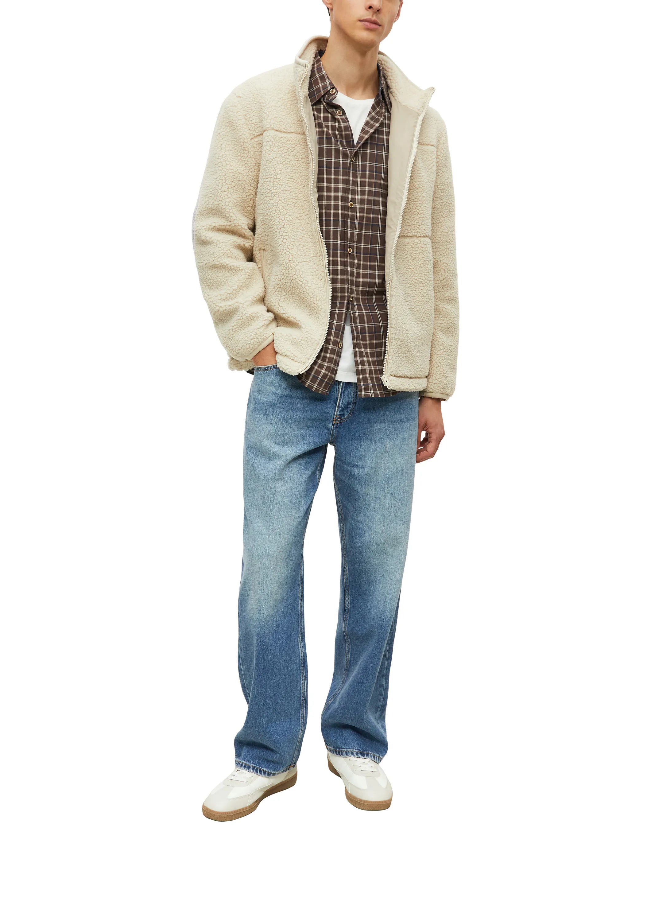 Fleecejacke mit Stehkragen