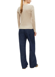Langarmshirt mit Knopfleiste