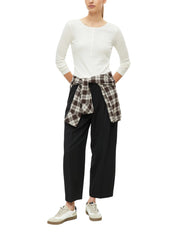 Langarmshirt mit Knopfleiste
