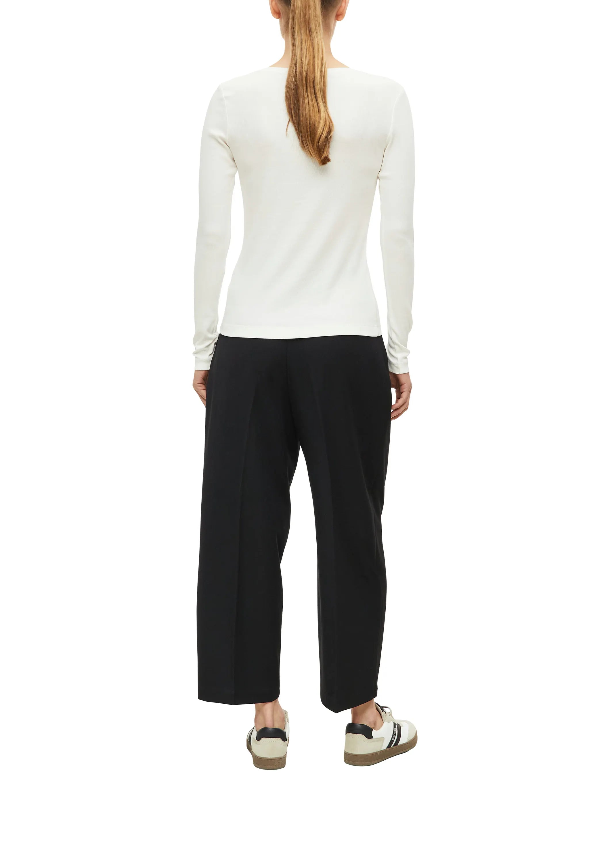 Langarmshirt mit Knopfleiste