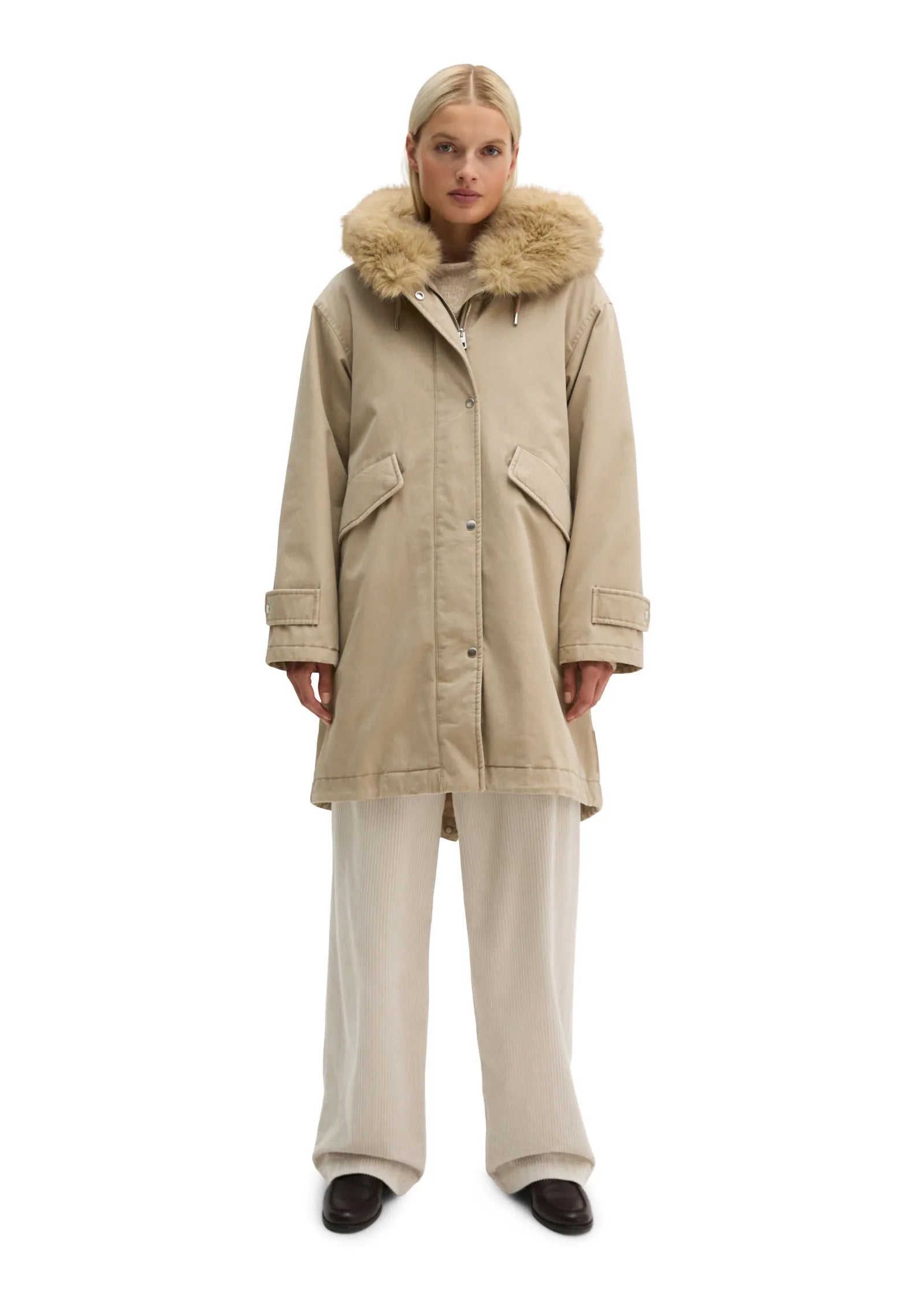 Baumwoll-Parka mit Kapuze