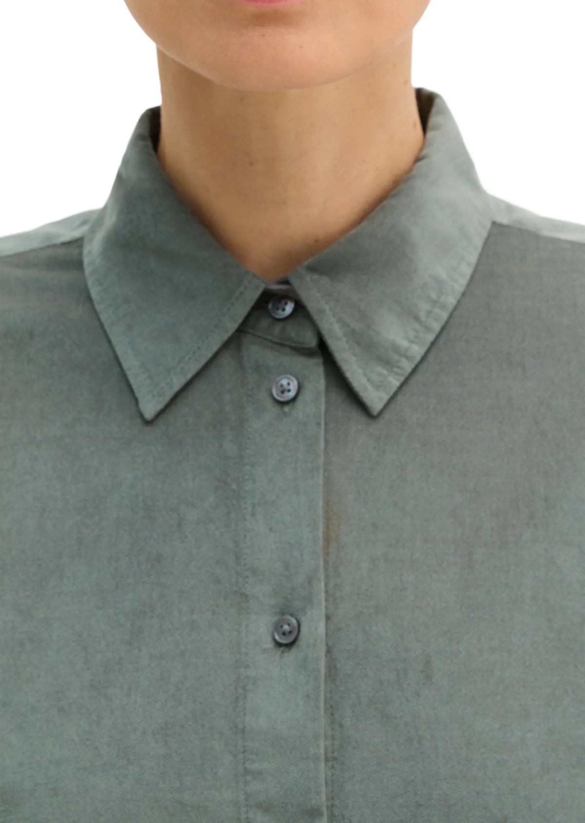 Samtbluse Slim Fit