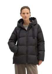Puffer-Daunenjacke mit Kapuze