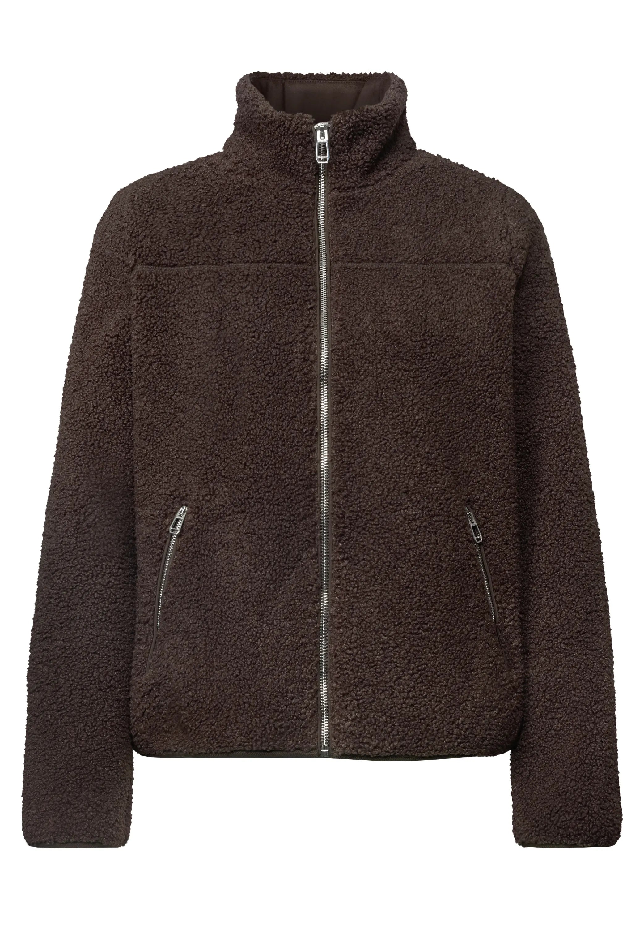Teddy-Jacke mit Stehkragen